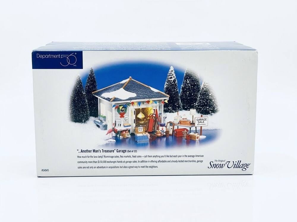 Department 56 Snow Village "...Another Man's Treasure" Garage Sale Set #54945